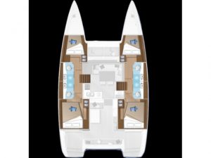 Lagoon 40 Croatia Catamaran Charter Split Dubrovnik Layout