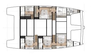 Sunreef 60 Luxury Crewed Catamaran Croatia Layout