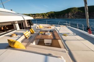 Bali 5.8 Catamarans For Charter In Croatia Front Lounge